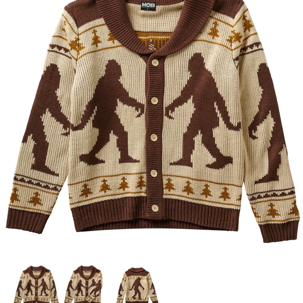 Bigfoot Sasquatch cardigan